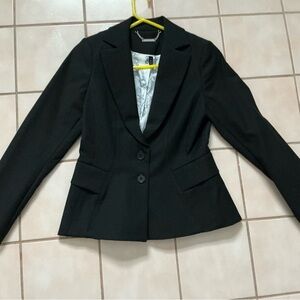 White House Black Market Signature Blazer  Suit Jacket Black Sz 4 NWOT!